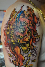 God beast arm tattoo 18375-arms good-looking sacred animal tattoo tattoo pattern