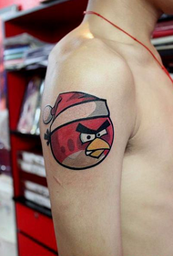 ຮູບແບບ Tattoo Arm Angry Birds