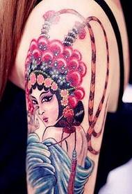 uzuri mkono rangi ya maua tattoo muundo