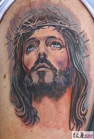 bewaffneter Retter Jesus Tattoo Pattern