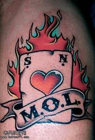 mode dominante vlam tattoo patroon