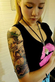 Tatouage de bras de geisha fantôme japonais