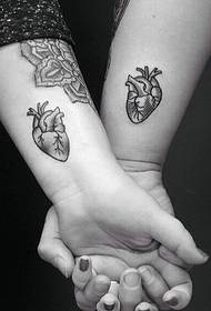 mutuellement aimer profondément le tatouage de bras de couple
