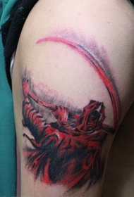 patró de tatuatge de mort de color braç fresc