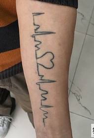 Tsarin zane na ECG mai ƙirar tataccen rubutu