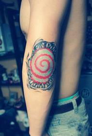 Vortex partum Rubrum arm tattoo