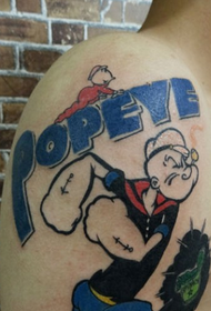 Popeye bangos tatuiruotės modelis