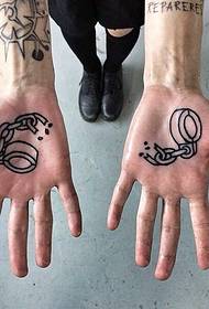 ļoti radošā atslēga ir salauzusi rokas tetovējumu