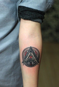 Wzór tatuażu Axe God Eye Totem