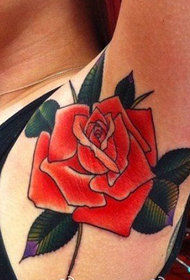 женска подмишница личност татуировка роза