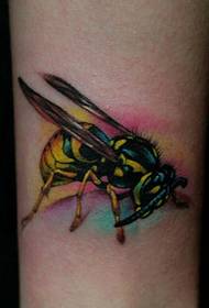 cute little bee tattoo on the arm