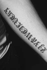 generous arm English word tattoo