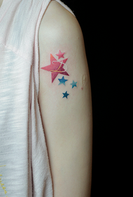Pola Tato Lengan Star