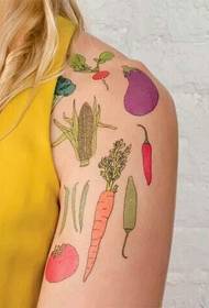 Nutritional Plantaardige Tattoo Patroon