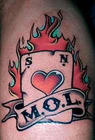 modes valdonīgs uguns tetovējums attēlu