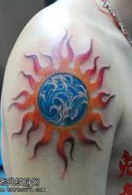 arm sol spray tatovering mønster