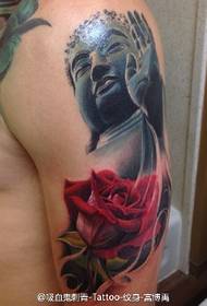 mgbe Buddha na rose na-anọkọ ọnụ bụ echiche nka
