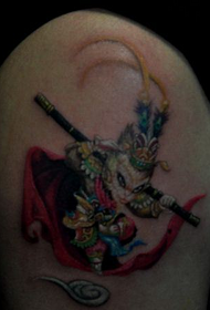 brazos bonitos Qitian Dasheng traballo de tatuaxe Sun Wukong