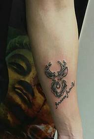 modello di personalità e tatuaggio inglese combinato braccio 18118 - simpatico tatuaggio cartone animato di colore braccio carino