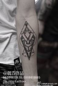 Classic geometric element tattoo pattern