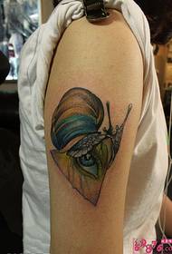 Snegle trekant øje kreativ arm tatovering billede