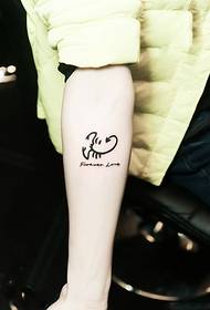 Simple and stylish dice totem tattoo