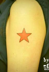Sederhana pola tato bintang berujung lima yang lucu