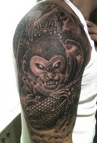 Dominujący tatuaż Sun Wukong Arm