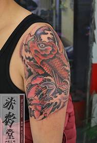 Elegante modello di tatuaggio di calamari