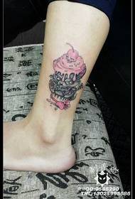 Modello di tatuaggio gatto gelato