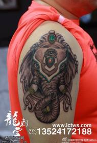 Arm point stab god tattoo pattern
