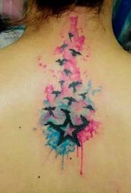 Show creativo de tatuajes de acuarela