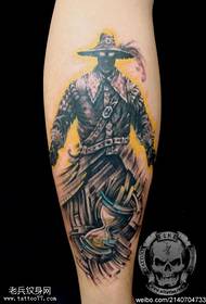 Utaratibu wa kupendeza wa tattoo ya scarecrow