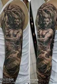 Poseidon Poseidon tatuaje eredua dominatuz