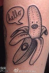 Motivo a tatuaggio a banana con braccia