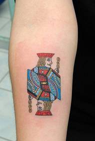 Stylish fun poker pattern tattoo