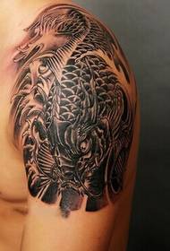 Black na ọcha squid lotus tattoo