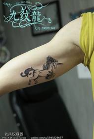 Mercedes-Benz horse tattoo pattern