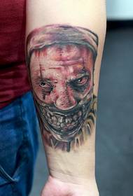 Evil clown tattoo