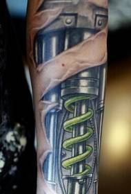 Кул механичка тетоважа на раката