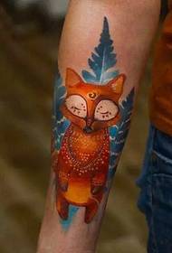 Красива татуировка на лисица