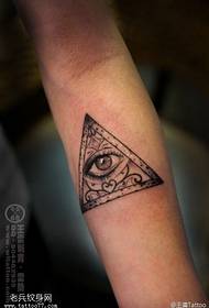 Helder helder oog tattoo-patroon