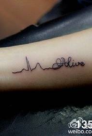 Un modello di tatuaggio elettrocardiogramma