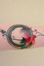 Ancient elegant txaws watercolor tattoo