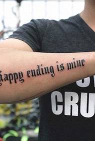 Personality English alphabet tattoo