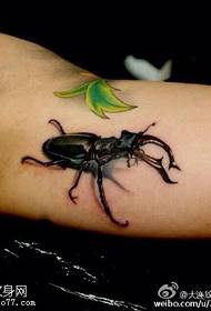 Erittäin eloisa pieni kovakuoriaisen tatuointikuvio