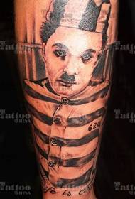 Modello di tatuaggio Chaplin di epoca moderna