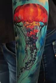 Élethű medúza tetoválás