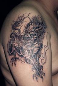 Unicorn super tyrannisk enhörning tatuering