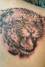 Džiunglių karaliaus leopardo tatuiruotė